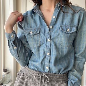 Blue Plaid Button Down Shirt